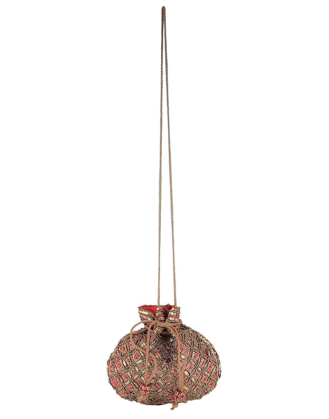 fashiondrobe women's broad potli (red)(fdbp002)