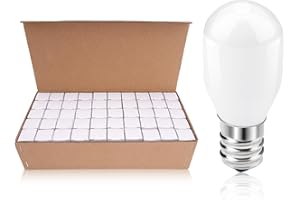 Verplexter 50 Pack Christmas Village Replacement Light Bulb, E12 Base, 6W 120V, White