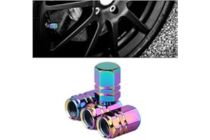 XINLIYA Car Tire Stem Valve Caps, 4 Pcs Aluminum Alloy Valve Stem Covers, Corrosion Resistant Leak-Proof Tire Cap Cover Acces