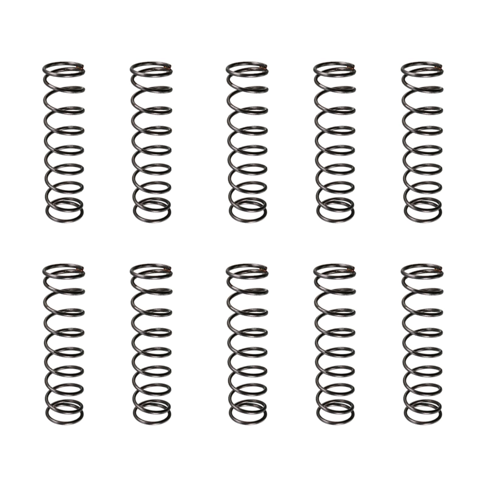 DTGN 1.2x13x50mm(DxODxL) Compression Spring - 10Pack - Good for Machinery - Spring Steel Extension Spring - Black
