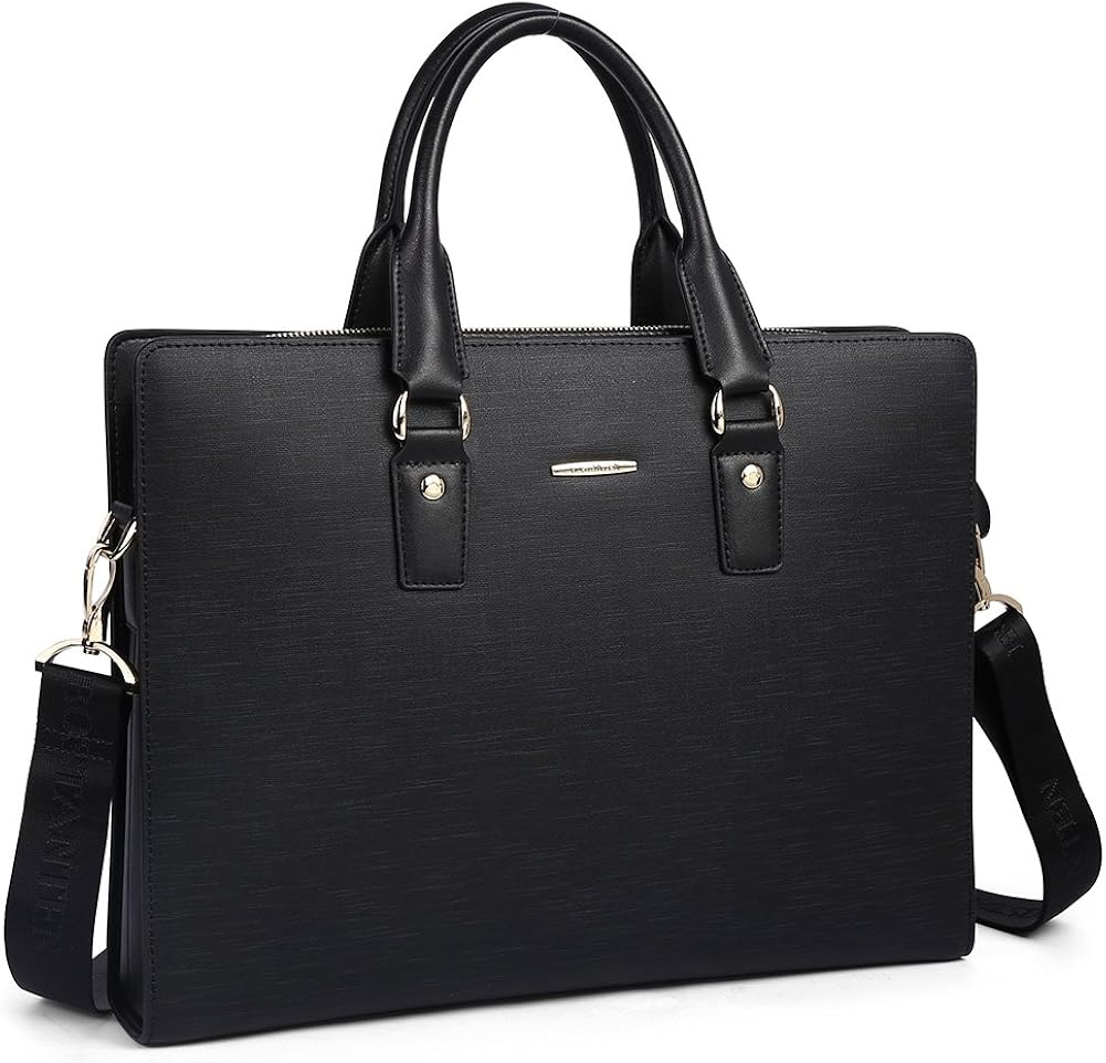 BOSTANTEN Leather Lawyers Briefcase Laptop Business Slim Bags for Men & Women