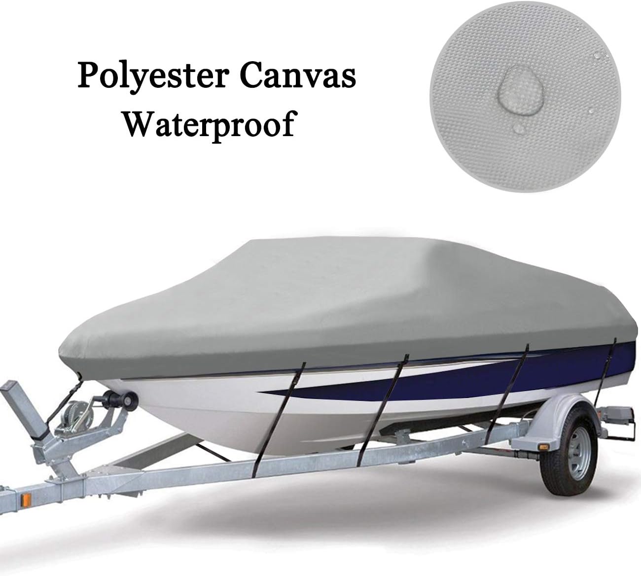 Ogrmar Heavy Duty Trailerable Waterproof Boat Cover Marine