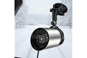 FIOPET 2-in-1 Portable Car Heater Cooling Fan, 2026 Upgraded 12V Fast Heating Car Defroster Windshield Heater, Plug-in Space Car Heaters for Vehicle for Winter