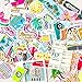 Cute Travel, Beach and Tropical Vacation Stickers for Scrapbooking and Laptop by Navy Peony (72 Pieces)