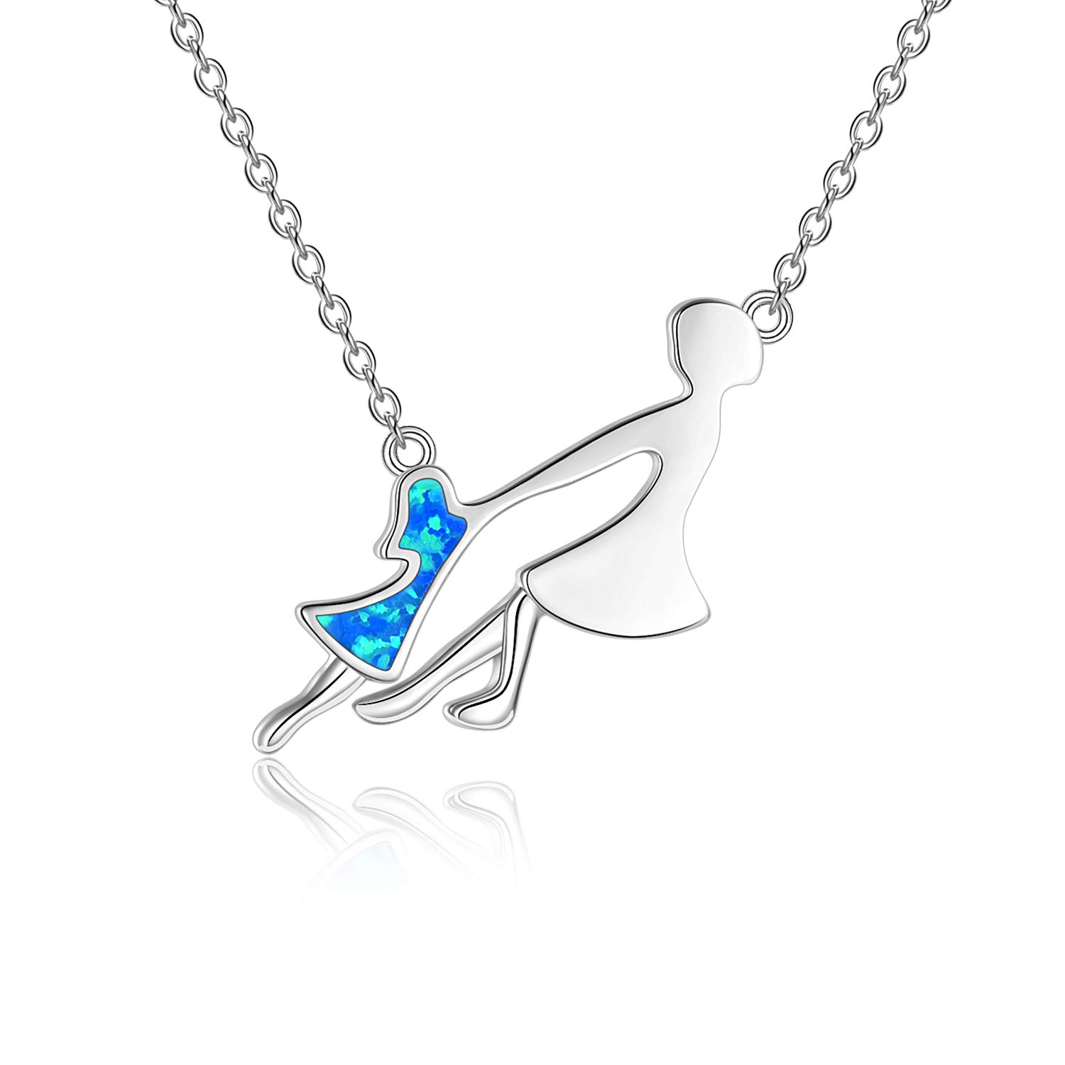 VENACOLY Sterling Silver Necklace Mum and Daughter Pendant Necklace Mother Mother's Day Jewellery Birthday for Women