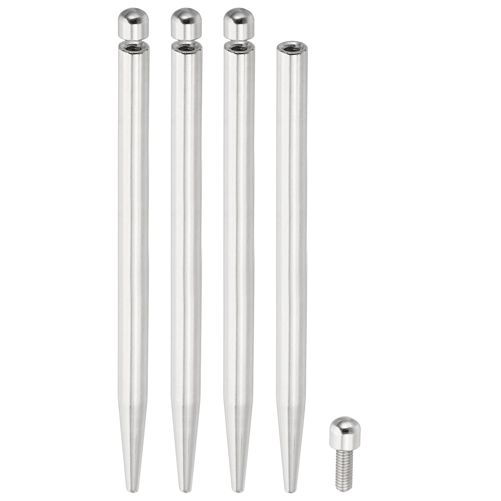 PATIKIL 2/7 x 5.2 inch Sign Standoff Screws, 8 Pcs Stainless Steel Wall Standoff Mounting Hardware Advertising Glass Nail for Hanging Acrylic Picture Frame Acrylic Panel, Silver