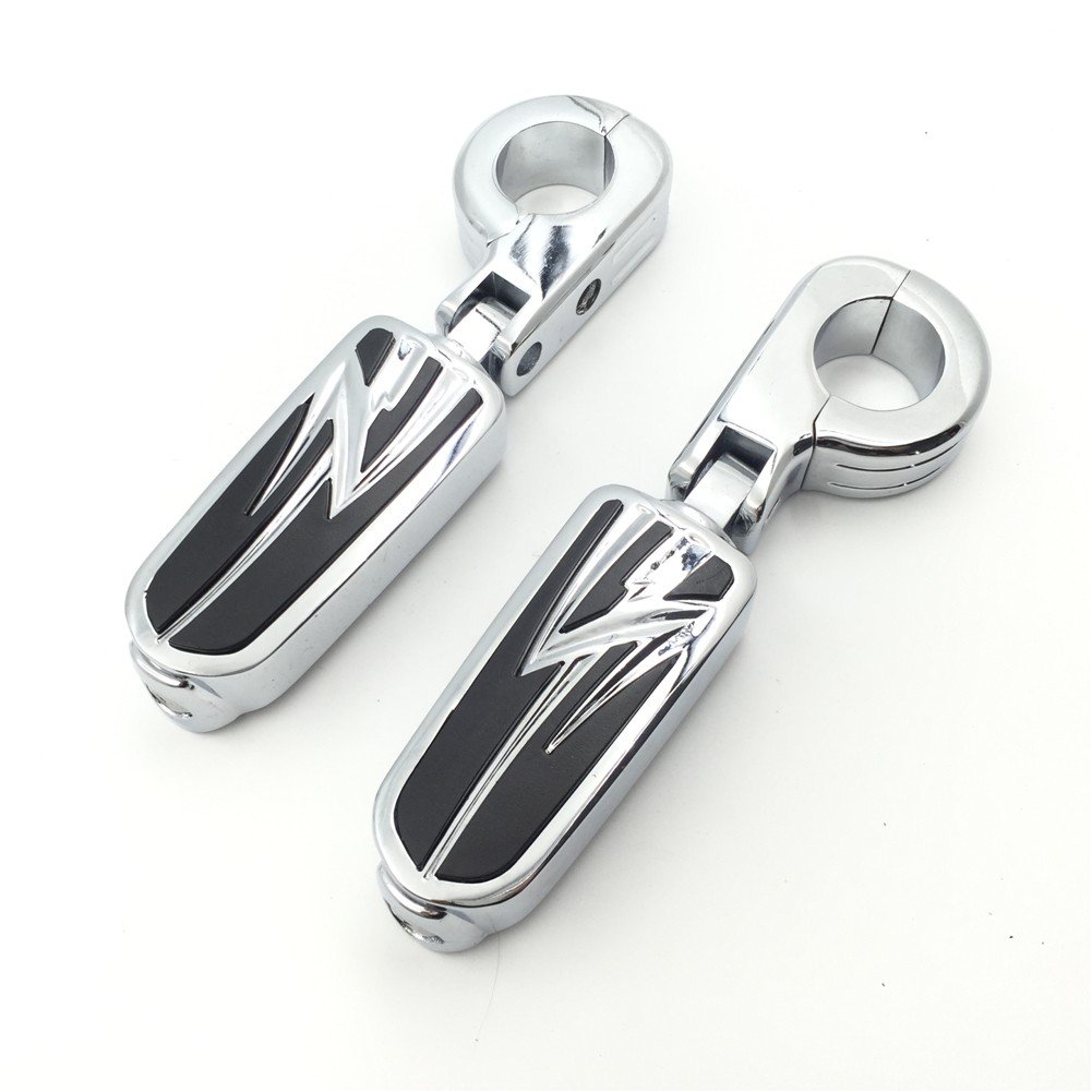 1 1/4" Highway Flame Foot Pegs P Clamps For Harley Sportster 883 1340 XL1200 on Galleon Philippines