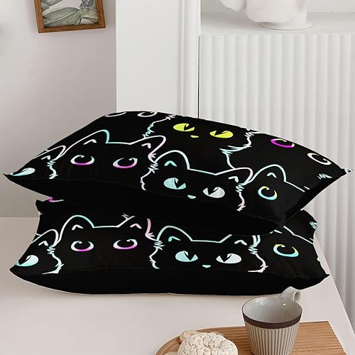 Axolotl Kids Bedding Cartoon Cat Comforter Set, Full Size
