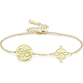 VASSAGO Witches Knot Bracelet Tetragrammaton Pentagram Bracelet Celtic Knot Pendant Protection Amulet Witchcraft Pagan Irish Jewelry for Women Men
