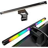 Quntis Monitor Light Bar 15.7", 24 RGB Backlight Modes for lmmersive Gaming Ambience, 900 Lux Glare-Free Computer Screen Lamp