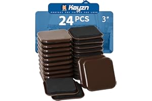 Kayzn Square Furniture Sliders for Carpet, 24pcs 3 inch Heavy Duty Furniture Moving Pads, Reusable Furniture Movers Sliders - Protect The Carpet Surface, Move Heavy Furniture Easy and Quickly!