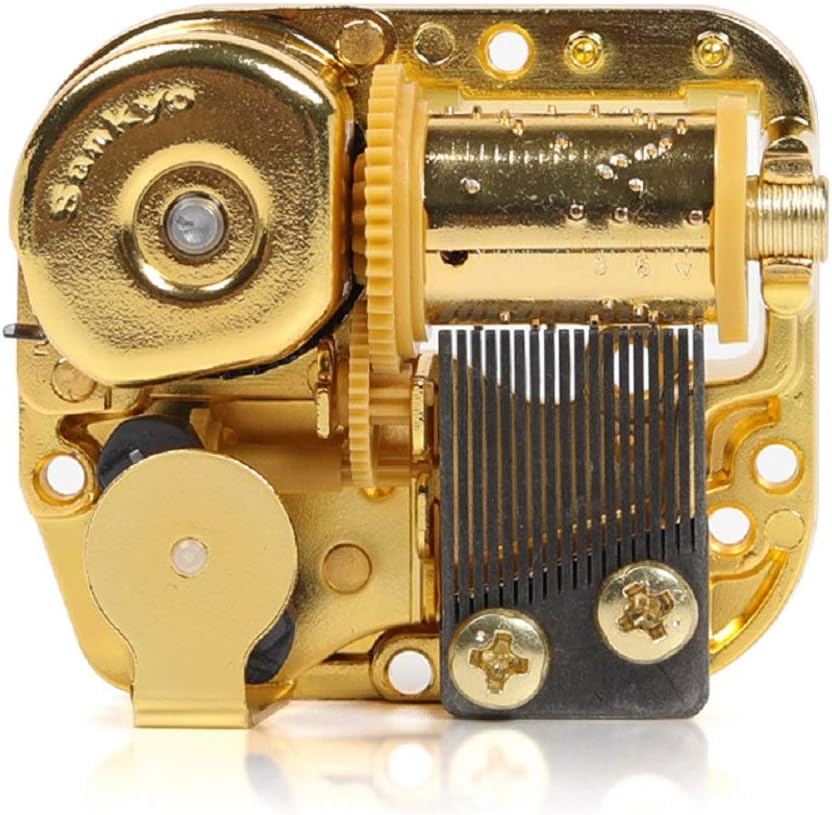 Youtang Sankyo 18 Note Windup Silver Plating Clockwork Mechanism DIY Music Box Movement,Tune:Howl's Moving Castle:Merry-go-Round of Life