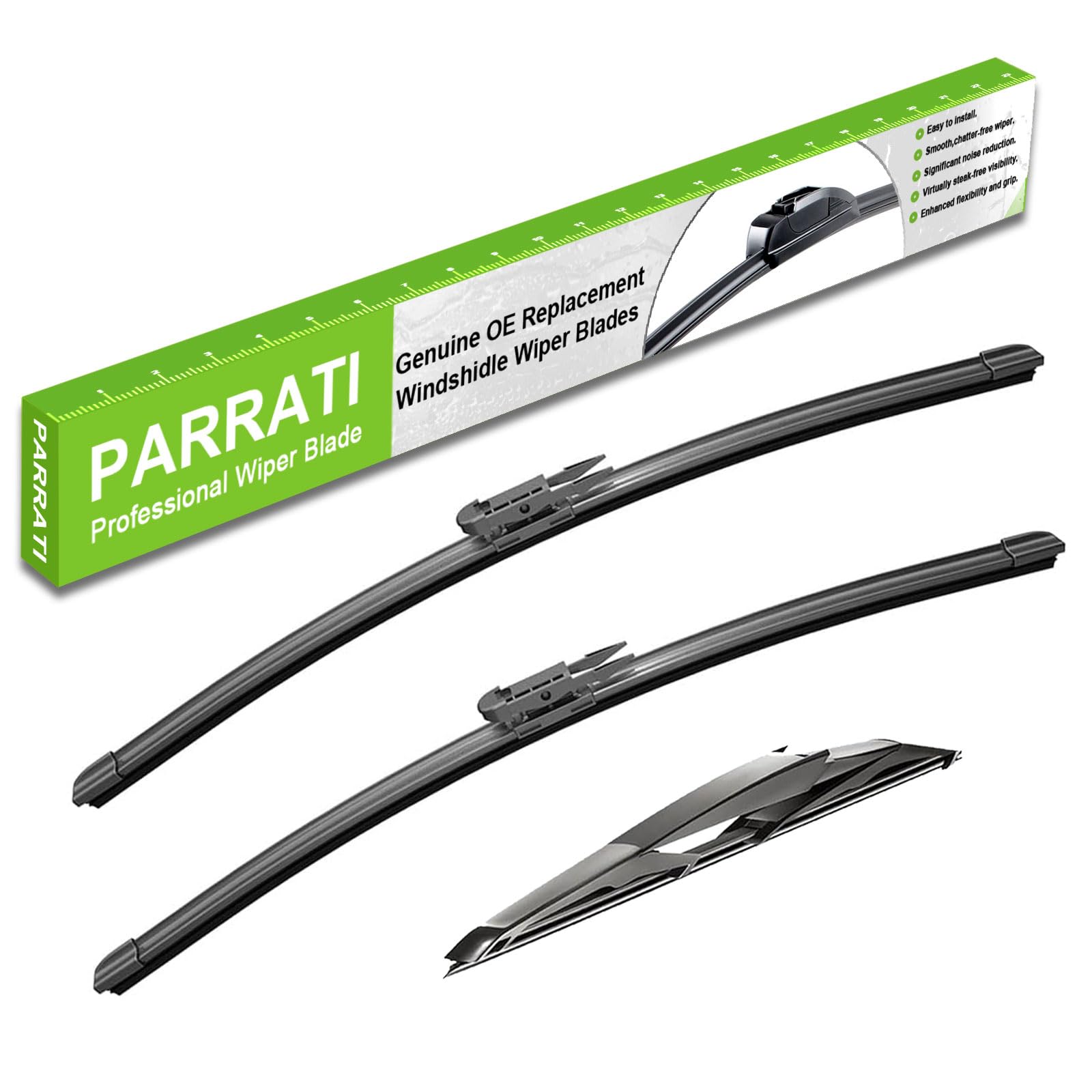Photo 1 of PARRATI® Windshield Wipers for Chevrolet Tahoe 2007-2014,22"+22" Front and 12" Rear,OEM Replacement Wiper Blades,Quiet & Streak-Free(Set of 3)