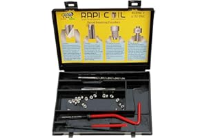 RAPI-Coil 6-32 UNC Thread Repair Helicoil Kit, HSS M2 Tap & Drill, SS 304 Wire Inserts - Made in India