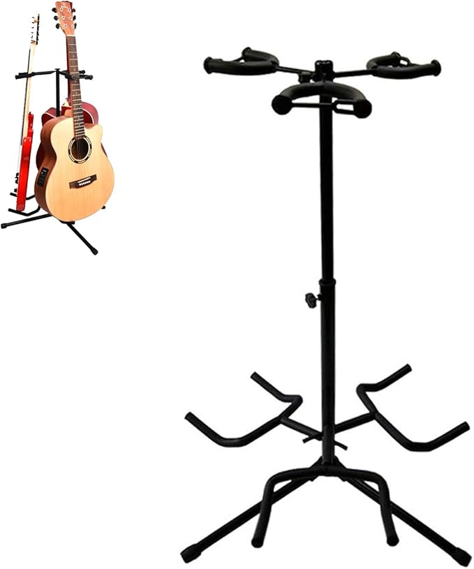 【US Spot】Tripod Guitar Stand Multiple Three Instrument