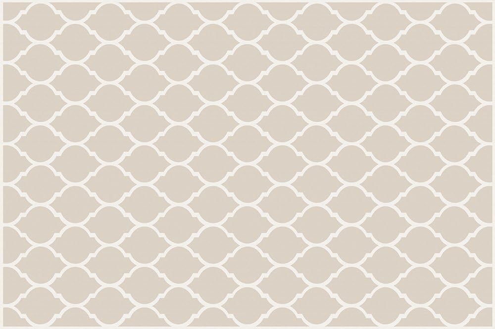 Viniliko Rug Quatrefoil, Vinyl, Sepia, 133 x 200 x 3 cm