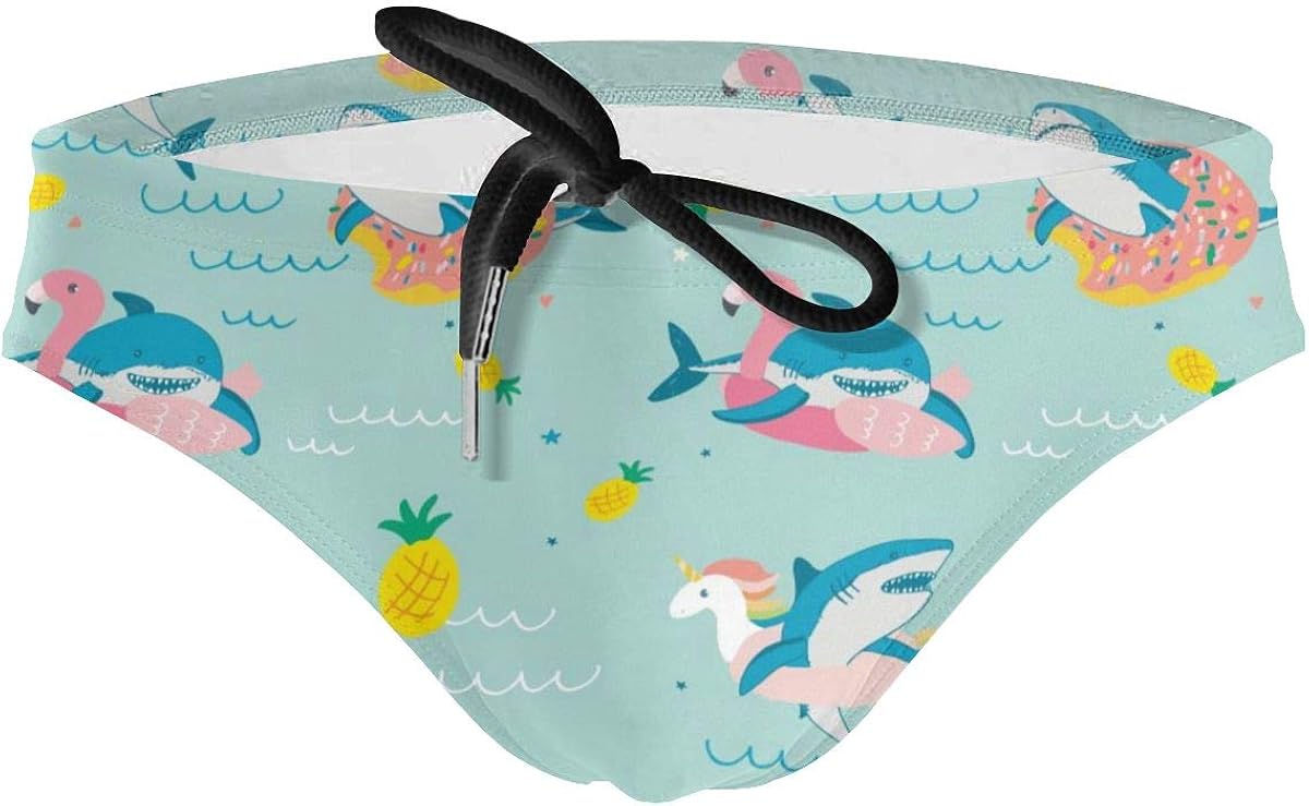 merahans Shark Funny Beach Party Sea Animal Mens Bikini Swimsuit Sexy