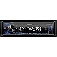 KENWOOD KMM-BT270U Bluetooth Digital Media Car Stereo Receiver with USB Port – AM/FM Radio, MP3 Player, High Contrast LCD, Detachable Face Plate, Single DIN, 13-Band EQ