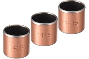 Kozelo 3pcs 1415 Sleeve Bearings - [14mm Bore Dia x 16mm OD x 15mm Length] Wrapped Oilless Bushings for Sliding Movements of Machinery Use