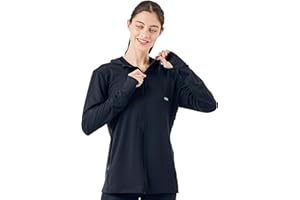 Commollis Sun Protection Clothing Women - Long Sleeve Zip Up Hoodie Women for Running, Athletic Hiking Jacket Sun Shirt