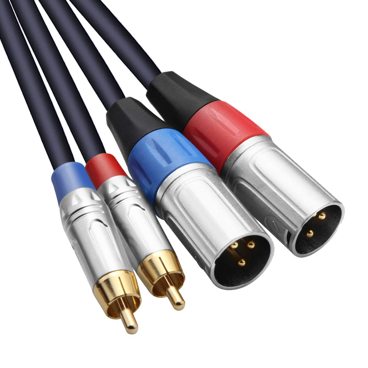 Photo 1 of Tisino Dual RCA to XLR Cable, 2 RCA to 2 XLR Male HiFi Stereo Audio Connection Microphone Cable Wire Cord Path Cable - 3.3 Feet