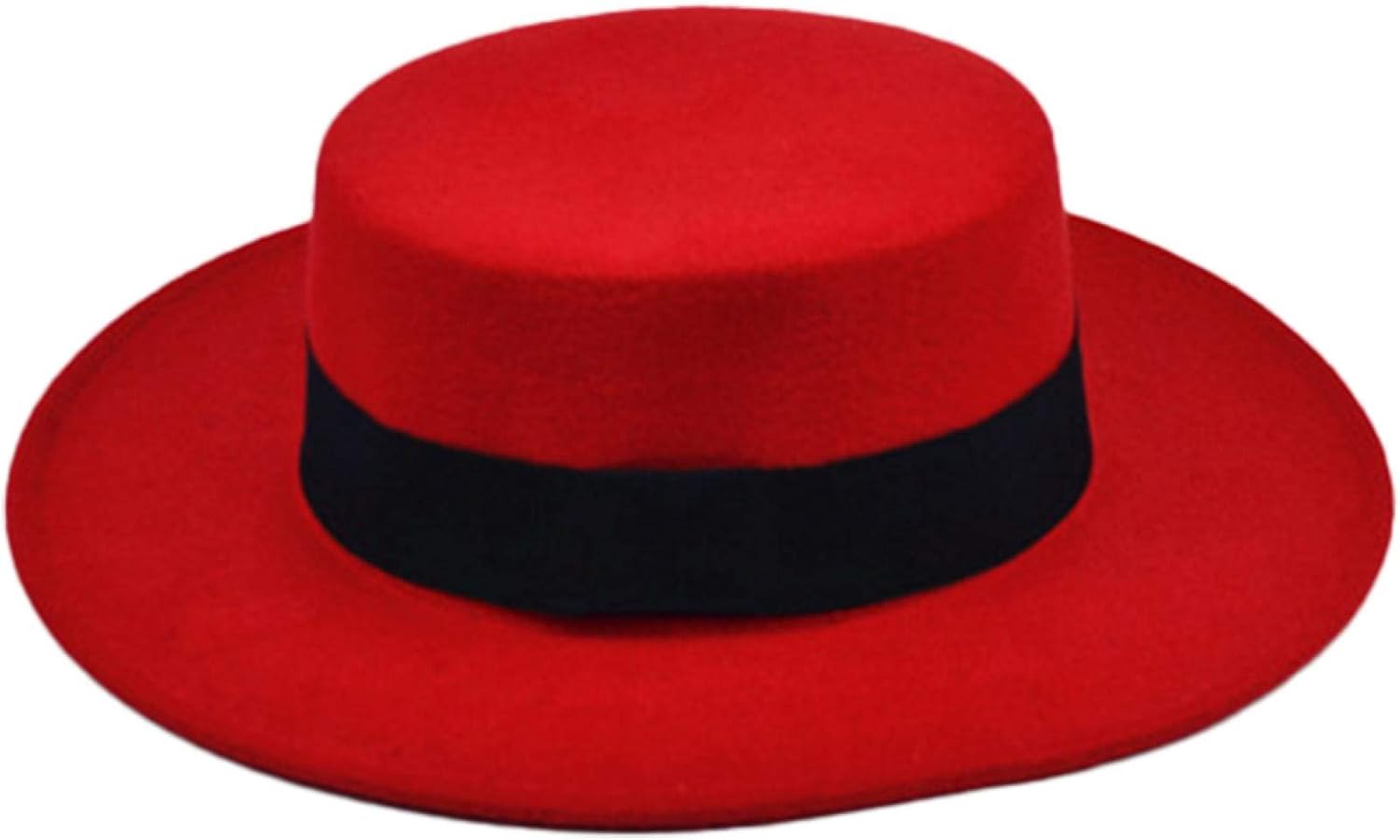 EERSEEN Women's Fashion Felt Out Back Hat Round Top Hat Classic Vintage