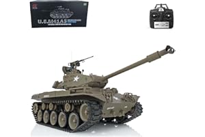 Wheelfun Heng Long RTR RC Tank 2.4Ghz 1/16 Scale 7.0 Plastic Walker Bulldog IR Combat Model 3839 With Lifting Barrel, Sound, Light, Smoking Generator, 340 Rotating Turret, BB Shooting Airsoft