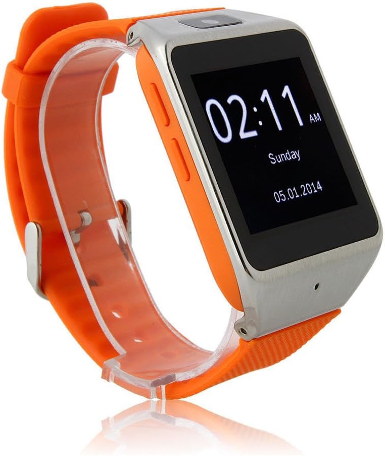 Flyeagle(TM) GV08 Gear Bluetooth Smart Watch WristWatch Phone Mate, Talk Time: 90 minutes, Standby Time: 80 hours (Orange)
