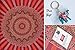 ENN ELL ENTERPRISES Hippie Mandala Bohemian Indian Bedspread, 84-by-54-Inches - Red