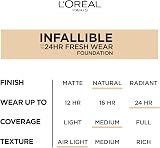 L'Oreal Paris Infaillible 24H Fresh Wear Makeup 125 Natural Rose High Coverage view 3