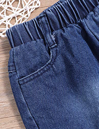 Toddler Baby Boy Clothes First Birthday Outfit Summer T-Shirt Denim Shorts Outfits Set Clothes (Red, 6-12 Months) - Thumbnail 6