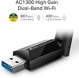 TP-Link Archer T3U Plus AC1300 USB WiFi Adapter PC Dual Band 3.0 High-Gain view 2