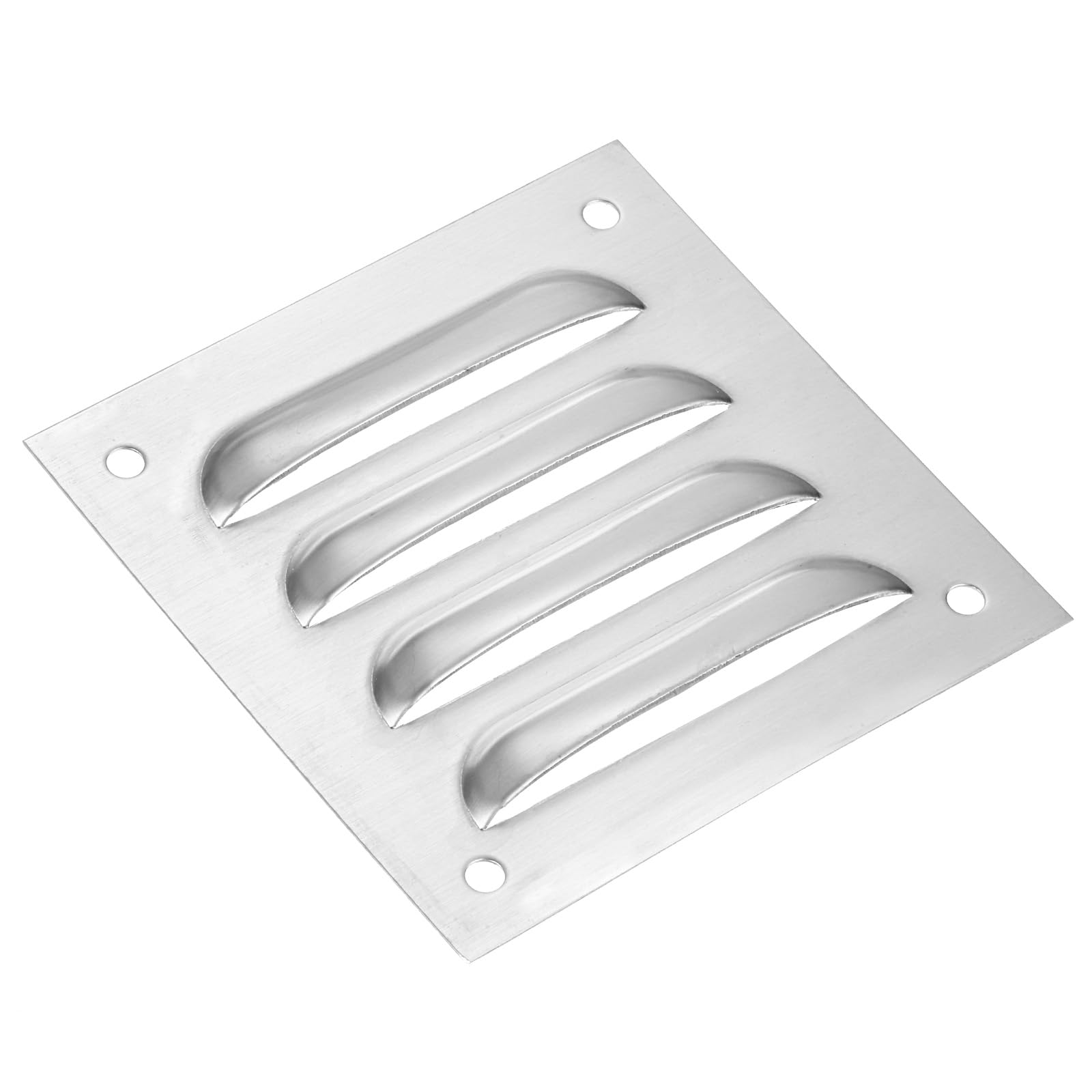 PATIKIL 4 x 4 Inch Vent Cover, 304 Stainless Steel Screen Air Grille Ventilation Cover HVAC Louvered Grill for Home Kitchen Bathroom Wall Ceiling