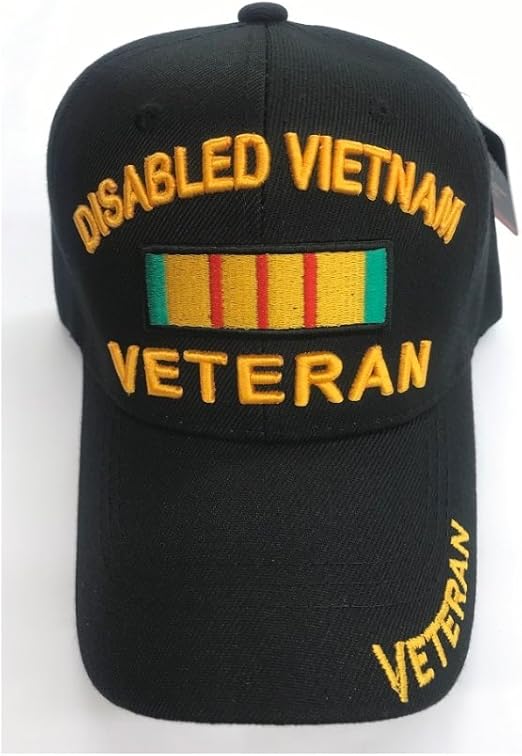 hat Disabled Vietnam Veteran Embroidered Logo Baseball Cap Adjustable