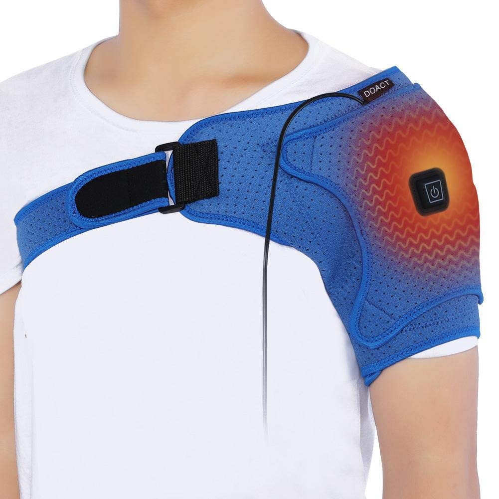 AMONIDA Mother's Day Gift Breathable Heated Shoulder Brace Support Wrap, New Electric Shoulder Support for Shoulder Pain, Shoulder Dislocation or Pain Relief