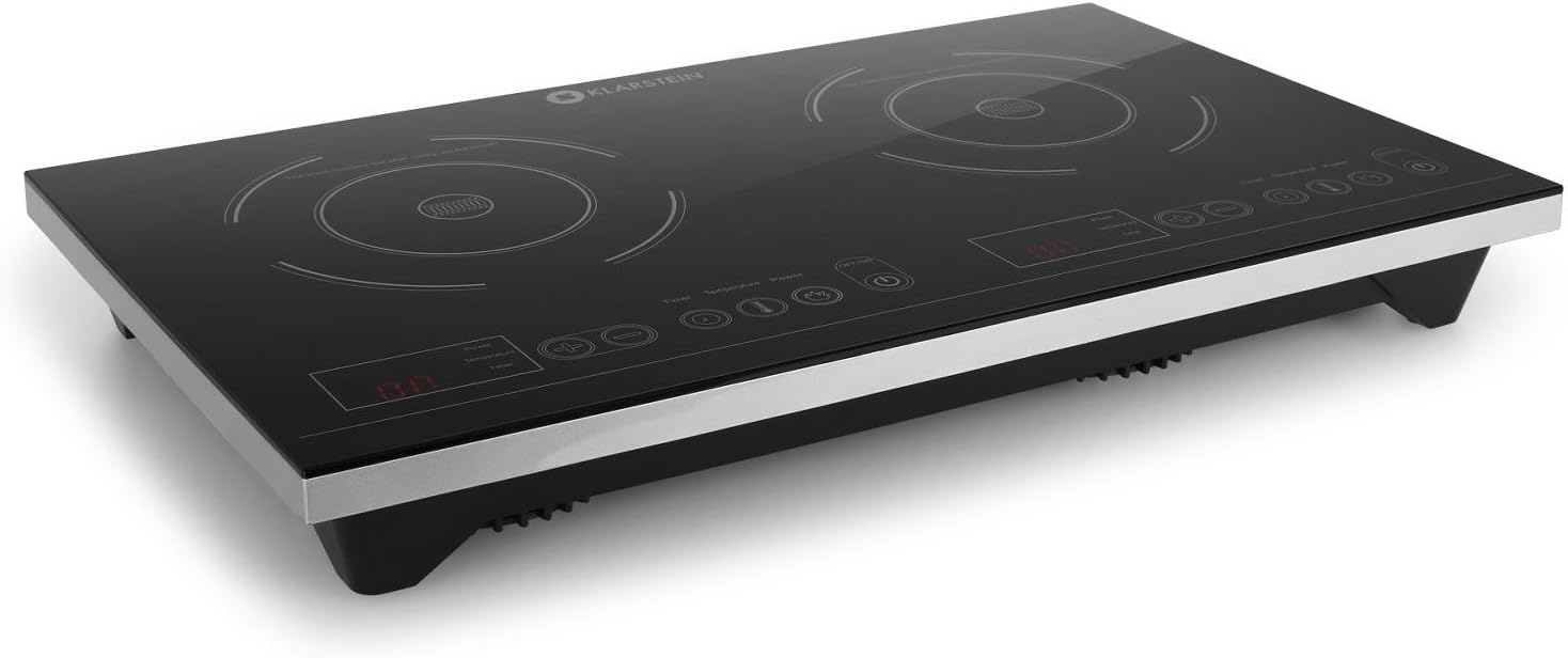 Klarstein VariCook XL Double Induction Plate (3100 W of Total Power, Timer, Touch Buttons, LED Display, Modern Design) - Image 5