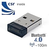 Bluetooth Adapter Dongle, GMYLE&reg; Nano USB Broadcom BCM20702 Chip Klasse 2 Bluetooth V4.0 Dual Mode Dongle Drahtlos Adapter mit LED