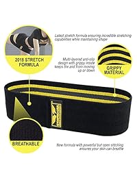 gympro-usa cadera círculo bandas de resistencia para hombres y mujeres por adherente antideslizante trabillas para sentadillas, calentar, Booty y parte inferior del cuerpo ejercicios   Juego de 2 (s m + L XL) calidad premium