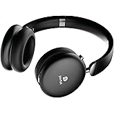 perfell M2 Black Wireless Over The Ear Headphones with Deep bass, Head Mounted Bluetooth Earphones Foldable and Noise Cancelling Stereo Sports Earphones, Suitable for Smartphones, Tablets