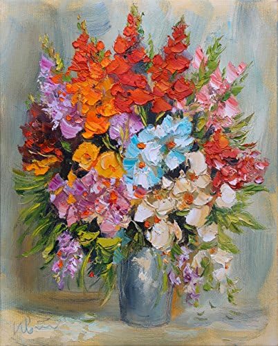 Flowers Canvas Print, Ready To Hang, Kitchen Wall Decor, Floral Still life, Colorful Artwork