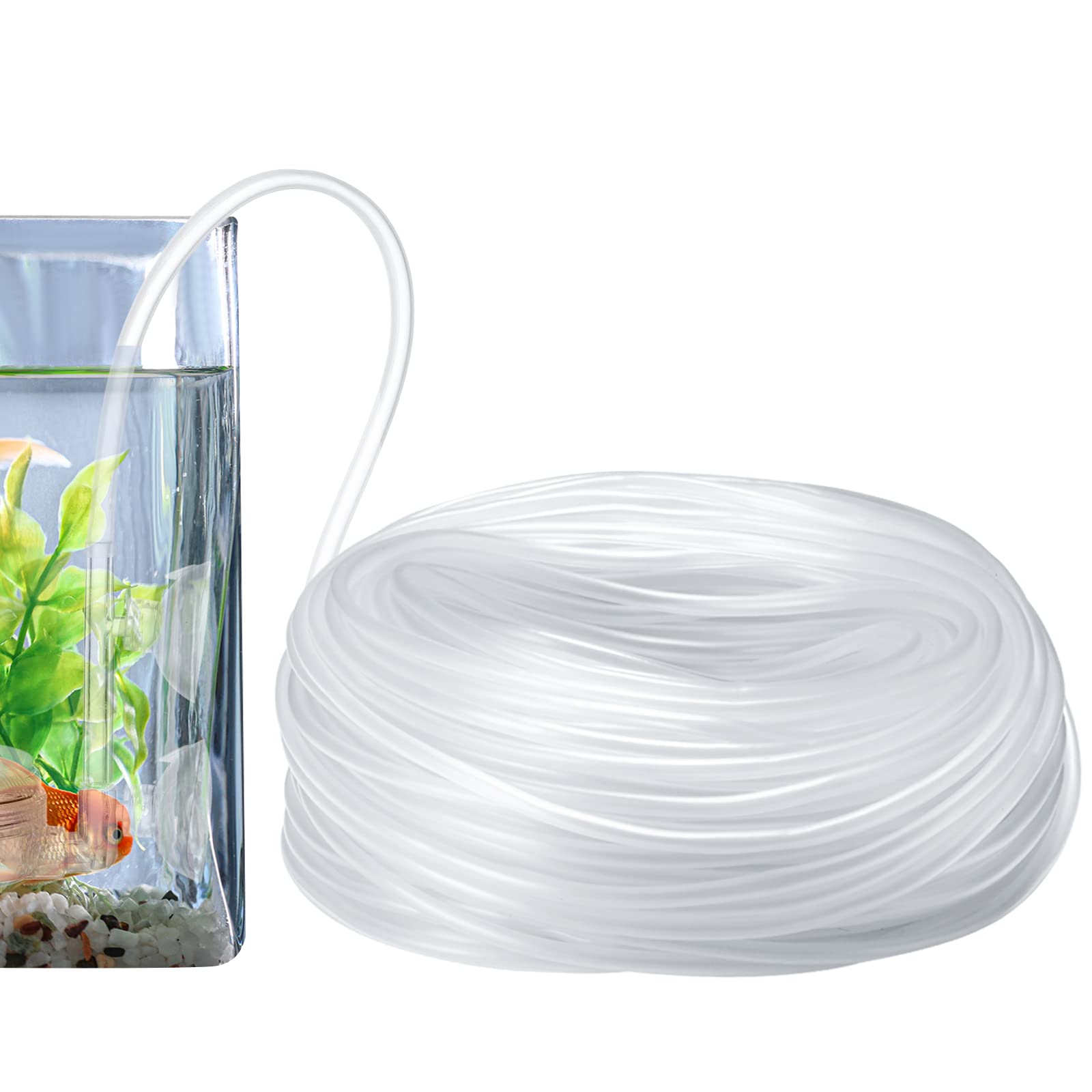 Photo 1 of Zhengmy 230 ft Standard Size Airline Tubing for Fish Tank Clear and Flexible Aquarium Air Pump Accessories 3/16'' Tubing for Fish Tank Air Pump, Aquariums, Terrariums