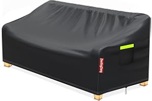 ZhenXingCheng Patio Sofa Cover Waterproof, 3-Seater Outdoor Sofa Cover Loveseat Cover with Air Vent, Patio Furniture Covers W