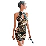 YOMORIO Womens Sexy Keyhole Cheongsam Lingerie See