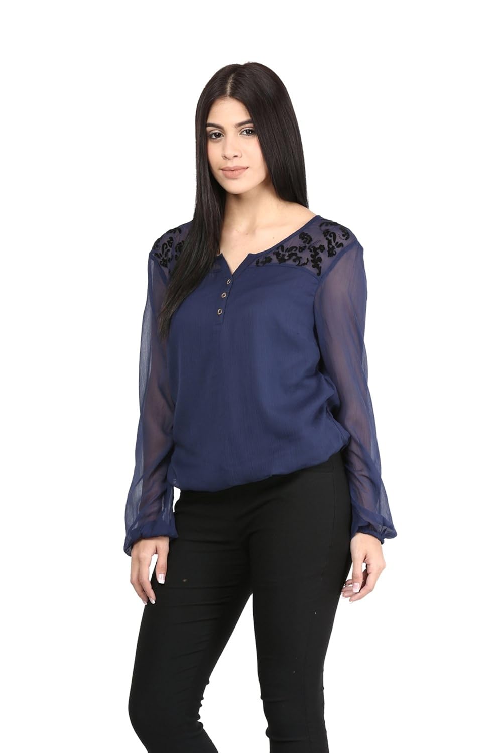 mayra women's polyester top (z1602t09264)
