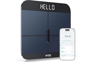 Wyze Smart Scale X - Digital Bathroom Scale for Body Weight, BMI, Body Fat, Muscle Mass, Heart Rate Monitor | Sync with Health Apps | Body Composition Analyzer for People, Baby & Pet, 400 lbs (Navy)