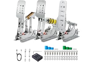 GENERIC Simjack UT Sim Racing Pedals 200KG Load Cell Brake Pedal PC Racing Simulator Pedals Pressure Sensor HE Hydraulic Pedal (UT-P3-H2)