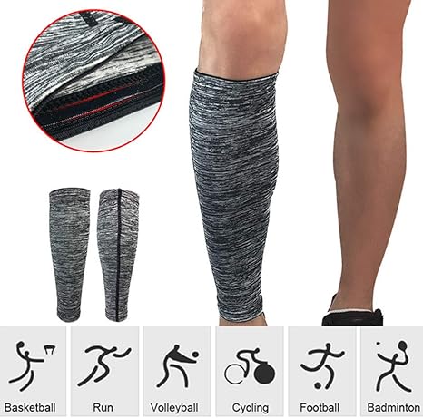 Amazon Co Jp 1ペアのふくらはぎ の圧迫サポート 女性と男性のための足のないレッグサポートソックススリーブシンスプリント用 スポーツを実行しているスポーツ用のふくらはぎスリーブデザインリハビリテーションの使用 M ホーム キッチン