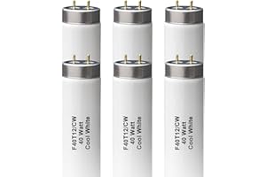 Ignixlite (6Pack) T12 4FT Fluorescent Bulb,F40T12/CW 40W 48inch Light Tube,4100K Cool White,Replaces F40T12/CW/Supreme,F40CWX,Medium Bipin(G13) Base, 2600 Lumens