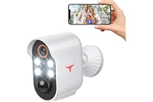 1080p Security Camera Wireless, Cloud Storage, Live View, 2-Way Audio, Night Vision, Spotlights, 2.4G WiFi, Instant Alerts, R
