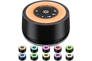 Sleepbox Sound White Noise Machine with 25 Soothing Sounds and 10 Colors 4 Brightness Levels 32 Volume Levels 5 Timer and Mem